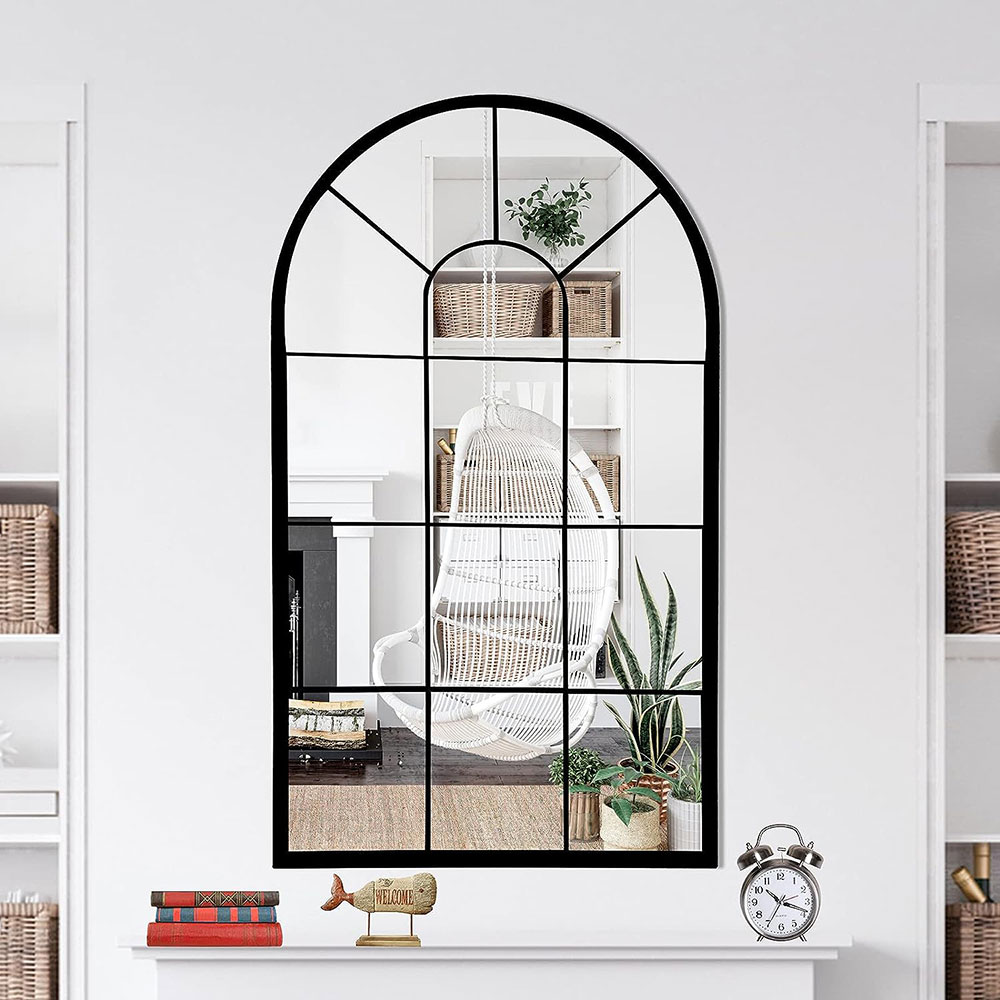 Arched Wall Decor Mirror Bathroom Arch Top Wall Mirror - Arch Mirror - 1