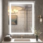 Bathroom LED Mirror Vanity Mirror with Lights,Dimmable,Anti-Fog,Makeup Wall Mounted Modern Lighted Mirror