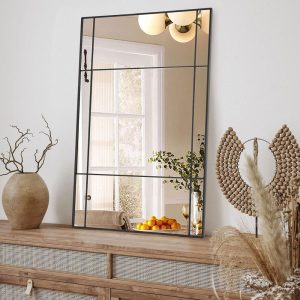 Black Rectangular Window Mirror