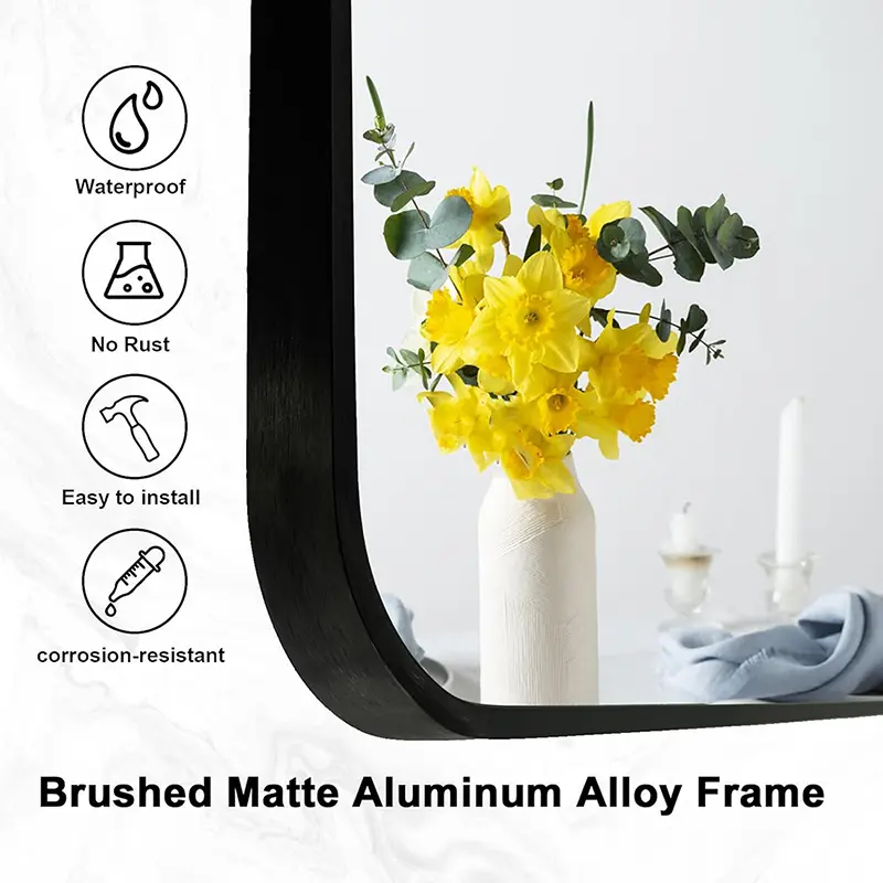 Aluminum alloy frame mirrors