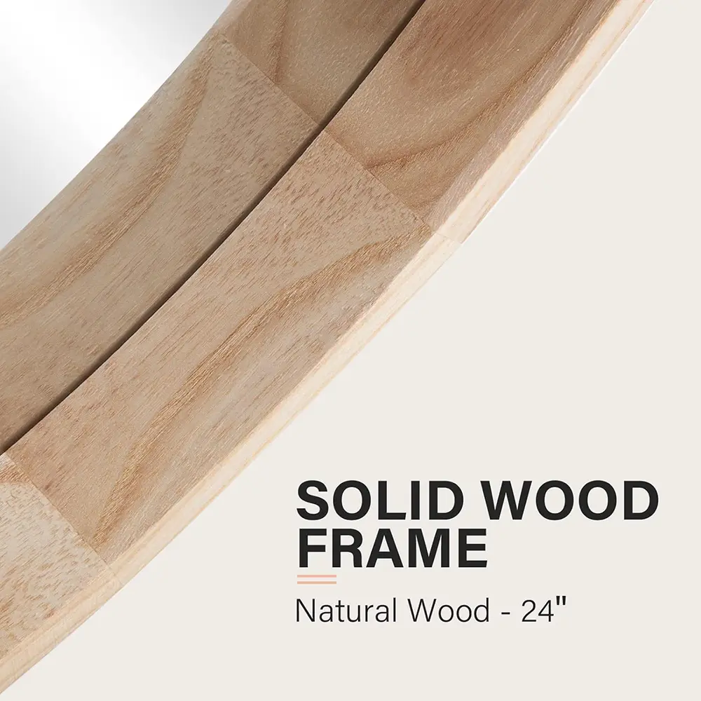 wooden frame mirror