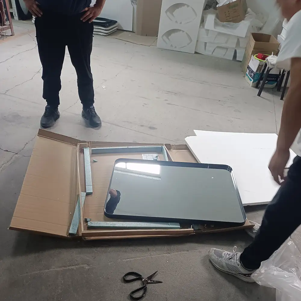 Black Gorgeous Deep Frame Wall Mirror