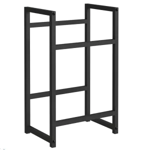 Drinks Crate Rack, Metal Drinks Shelf Crate Rack with Height-Adjustable Plastic Feet