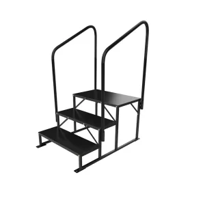 Steps with Handrails, RV Steps with Two handrails, Metal hot tub Steps with Two Handles